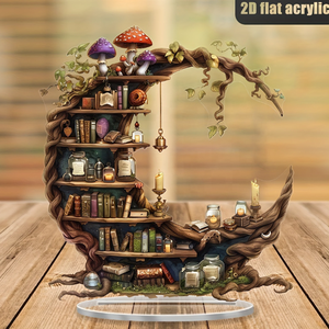 Dropshipping hình mặt trăng kệ sách trang trí <span class=keywords><strong>Acrylic</strong></span> Máy tính để bàn trang trí nội thất <span class=keywords><strong>Acrylic</strong></span> trong suốt 2D phẳng Tabletop trang trí với <span class=keywords><strong>Acrylic</strong></span> cơ sở - Product Image 4