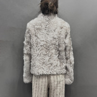 Veste en fourrure de mouton véritable ondulée et bouclée personnalisée Jancoco pour femmes, idéale pour l'hiver