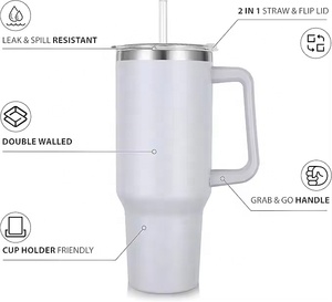 Hot Selling 40oz <b>Double</b> <b>Wall</b> Stainless Steel Insulated Tumbler Lid Wide Mouth Coffee Mug 12-24 Hours Thermal Performance - Product Image 2