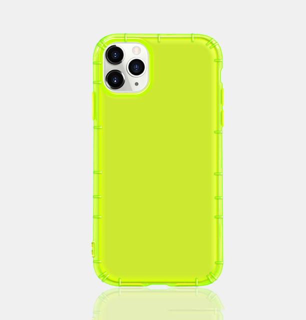 Durable Colorful Transparent Soft Impact Phone Case for iPhone 16 Pro Max TPU Case Anti Drop Neon Blue for iPhone 13 14 15 Pro
