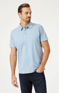 Nuevo estilo de los hombres para la camiseta del polo Tela de LICRA de nailon de rayón con patrón impreso de punto Tencil Piqué para la venta - Product Image 2
