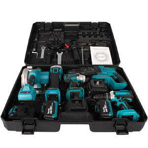 Portable 21V Brushless sans fil perceuse ensemble batterie au Lithium électrique marteau clé trousse à outils étui rigide OEM puissance marteau perceuses - Product Image 1