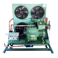 Unité de condensation semi-hermétique à piston refroidie par air, personnalisée en usine, avec moteur de compresseur de refroidissement 3hp, 5hp, 6hp, 10hp