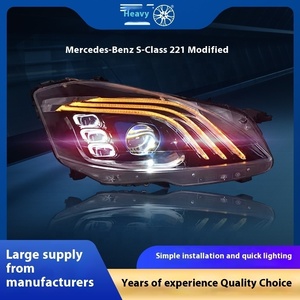 2006-2012 W221 Modified <b>Led</b> Lens Daily Water Turn Signal Daytime Running Light 2006-2012 W221 <b>LED</b> <b>Headlight</b> Lens 2006-2012 W221 - Product Image 4