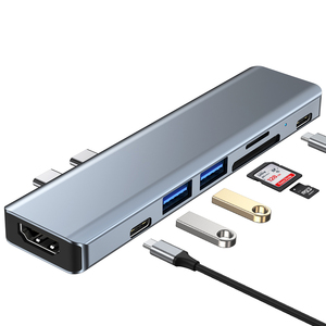 Hub USB-C 7-en-1 <span class=keywords><strong>Thunderbolt</strong></span> 3 pour MacBook – Convertisseur <span class=keywords><strong>Apple</strong></span> le plus vendu - Product Image 1