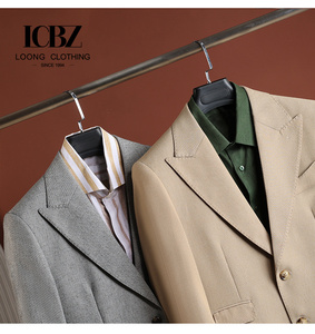 Blazer en Laine Texturée Personnalisé pour Hommes, Revers Large à Encoche, Surpiqûre Décorative, Deux Boutons, Manteau Sportif, Fabricant Grossiste en Gros (ODM) - Product Image 2