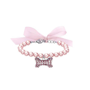 Collares de Perlas con Piedras Preciosas, Lazos y Cintas para Gatitos y Perros, Accesorios para Mascotas - Product Image 5