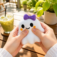 Jouet Squishy Fantôme d'Halloween - Jouet Anti-Stress en Plastique Doux et Mignon à Rebond Lent pour Soulager le Stress