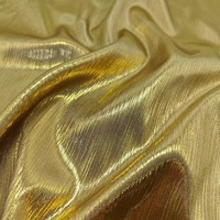 Krepp-Satin Organischer Transparenter Glanzstoff Geknitterter Glatter Fallender Glänzender Presskrepp für Bühnendekoration Lagerware nach Maß