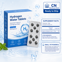 Comprimés d'eau hydrogénée 12 PPM de H2, complément pour une eau potable riche en antioxydants, stimule l'énergie et l'immunité