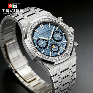 Reloj de Pulsera de Alta Calidad para Hombre, Clásico, Automático, Mecánico, Cronógrafo, Fase Lunar, Resistente al Agua - Product Image 1