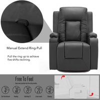 Fauteuils inclinables modernes à succès avec massage chauffant, pivotants à 360 degrés, siège individuel avec porte-gobelets pour salon