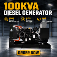 Générateur diesel super silencieux de type ouvert 100 kVA, AVR, démarrage automatique, ATS, 50 Hz, 60 Hz, triphasé, type remorque |   Générateur diesel à vendre