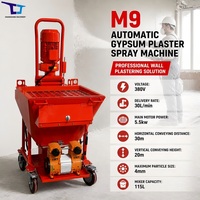Mesin Semprot Gypsum Bubuk Kering Otomatis Penuh Motor 5.5KW Efisiensi Tinggi 0-40L/mnt 50bar 220V/380V Konstruksi Bangunan