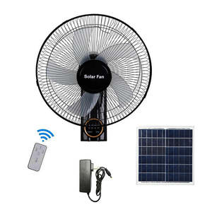 Ventilador Solar de Pie Recargable de 16 Pulgadas con Panel Solar, 3 Velocidades, Blanco - Product Image 6