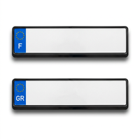 Plaque de plaque d'immatriculation européenne pré-embossée vierge en aluminium, personnalisable, décorative, non finie, pour UE et France