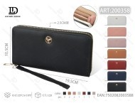 Women's Single Pull <b>Wallet</b> Large Capacity Microfiber Synthetic Leather Minimalist Daily Use - Product Image 1