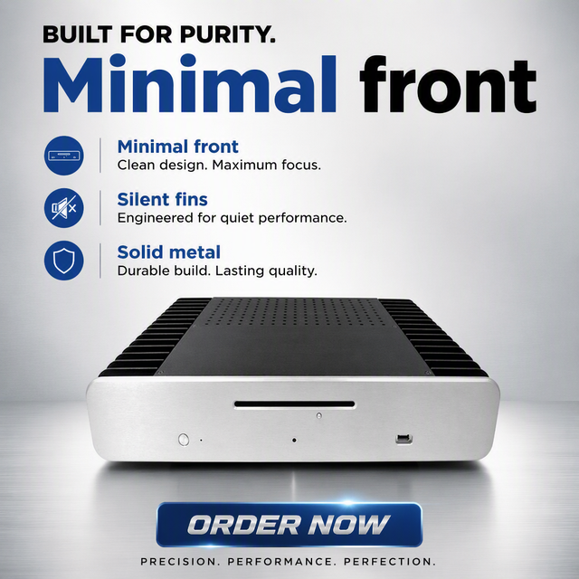 Custom Precision Machined Aluminum 6061 Low Profile High Performance Computer Case