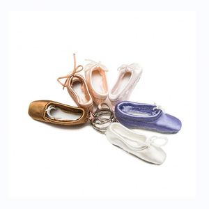 Handmade Mini Satin Ballet Shoes <b>Key</b> Chain Ballet Shoes <b>Key</b> <b>Rings</b> Bag Pendant Accessories Car Backpack - Product Image 3