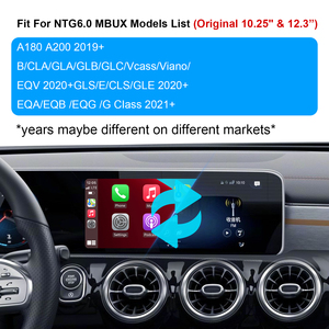 OEM màn hình nâng cấp Kit hộp giải mã không dây Carplay Android tự động cho Benz A B C E GLA GLK GLS CLA ml Class ntg 6 mbux hệ thống - Product Image 3