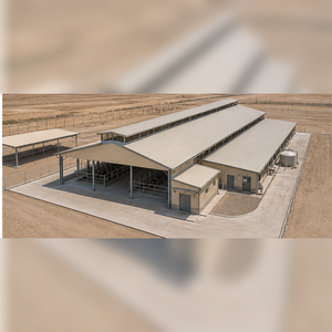 Étable laitière moderne en acier, prête pour le désert, pour l'Arabie Saoudite, avec système de traite mécanisé - Product Image 3