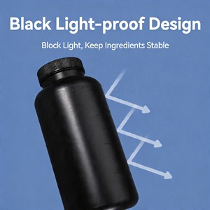 Botella Redonda de Plástico HDPE de Boca Ancha, Hermética, de 50 ml a 2 L, para <span class=keywords><strong>Polvo</strong></span>, Gránulos, Reactivos Químicos y Solventes Orgánicos - Product Image 5