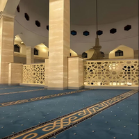 Moquette Commerciale Personnalisée Robuste pour Mosquée, Rouleau Antidérapant pour Salle de Prière, Moquette Mur à Mur Résistante à l'Usure pour Mosquée