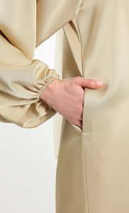 SIPO Malaysia Women's Fashionable 2-Piece <b>Pants</b> Set Solid Pattern Long <b>Modest</b> Muslim Tops and <b>Pants</b> Casual Style - Product Image 5