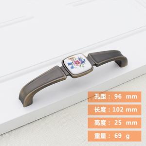 Poignée de tirage en céramique et alliage de zinc à trou unique pour armoires de cuisine, commodes, tiroirs, chambre/salle de bain/hôtels – Installation facile - Product Image 2