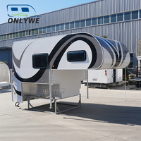 ONLYWE Mini camping-car à coque rigide en fibre de verre pour pick-up, amovible, à parois rigides, vente directe usine