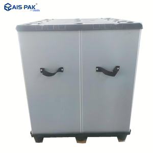 กล่องพาเลทพลาสติกแบบซ้อนได้ พับได้ สำหรับจัดเก็บอะไหล่ กล่องเก็บของในคลังสินค้า - Product Image 2