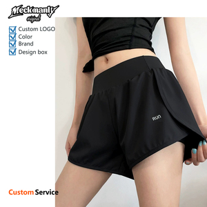 Pantaloncini Estivi <span class=keywords><strong>da</strong></span> <span class=keywords><strong>Donna</strong></span> Personalizzati OEM/ODM, Nuovi Shorts a Vita Alta Elasticizzati, Pantaloni Sportivi Casual per Yoga - Product Image 2