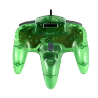 Controlador con Cable y Carcasa Transparente para Nintendo 64, Joystick Preciso para Juegos, Joypad para N64 y Computadoras Mac