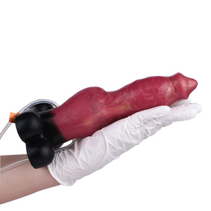 Consolador con pulverizador de agua inflable para pene de <span class=keywords><strong>perro</strong></span> de fantasía, masturbador femenino de silicona suave, Juguetes sexuales divertidos para adultos, <span class=keywords><strong>precio</strong></span> al por mayor - Product Image 5