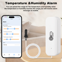Nouveau capteur intelligent de température et d'humidité Tuya Zigbee avec sonde, thermomètre numérique et hygromètre, détecte les données de température et d'humidité du réfrigérateur