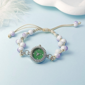 Reloj de Cuarzo para Mujer WJ-11526, Diseño Moderno con Esfera de Cristal, Correa con Cuentas Decorativas, Único y Bonito, Venta al Por Mayor a Precio Económico - Product Image 4