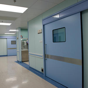 Portes d'hôpital automatiques anti-radiation LONGXUAN, isolation thermique, construction en acier inoxydable/HPL pour les hôpitaux philippins - Product Image 2