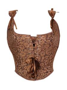 Gilet sans bretelles marron à motif tournesol, coupe sirène ajustée, respirant, en Spandex/Polyester, idéal pour porter seul ou en superposition, pour le commerce transfrontalier - Product Image 2