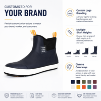 Bottes de pluie élégantes bleu marine pour femme – Chaussures de jardin en caoutchouc imperméables et confortables pour la marche en extérieur et la boue