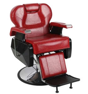 Sillón de Barbería Hidráulico Reclinable de Cuero Sintético Negro con Reposapiés y Reposacabezas Ajustables para Uso en Hospitales y Dormitorios - Product Image 3