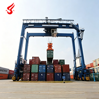 Grue à portique RTG robuste à pneus en caoutchouc, capacité 20, 40, 50, 60 tonnes, pour manutention de conteneurs en logistique portuaire extérieure