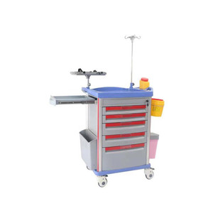 <strong>Hospital</strong> Crash Cart Manufacturer OEM Customizable Emergency <strong>Trolley</strong> With ABS Drawers Power Socket Waste Bins Document Holder - Product Image 4