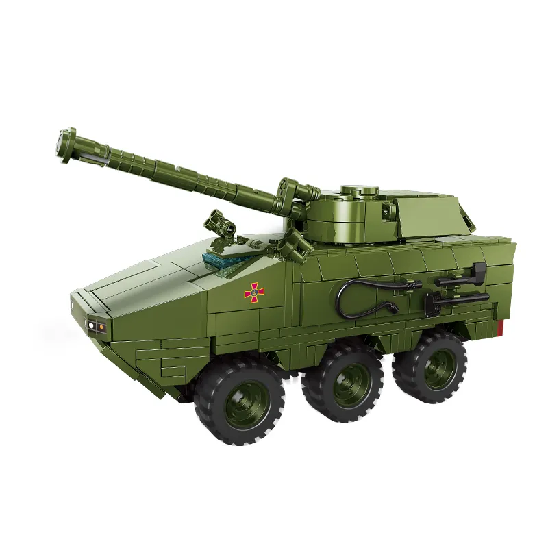 Xingbao 06803 otaman xe bọc thép tự làm gạch xây dựng đồ chơi quân đội khối xây dựng xe tăng quân sự đồ chơi