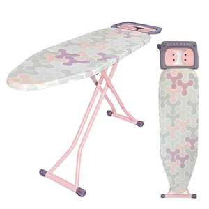 Asse da Stiro Pieghevole 137x37 Cm con Supporto per Ferro da Stiro e Copertura, Altezza Regolabile - Product Image 1