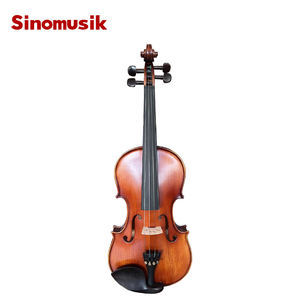 Sinomusik Brand New Design Professionnel Satin Rouge Brun Flamme Érable <span class=keywords><strong>Violon</strong></span> MVT800 - Product Image 1
