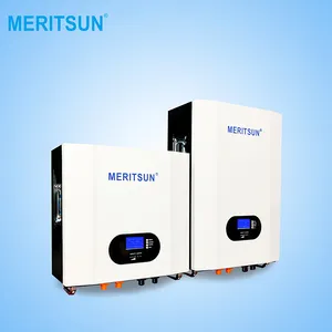 MeritSun-batería de iones de litio para Sistema solar lifepo4, energía solar para el hogar, 5kwh 7kwh