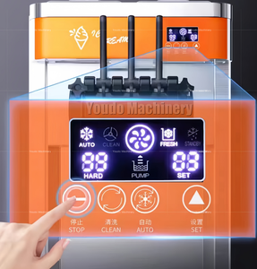 เครื่องทำไอศกรีมแนวตั้งคุณภาพสูงราคาประหยัด พร้อมหน้าจอสัมผัส LCD เครื่องทำไอศกรีมเชิงพาณิชย์ 3 รสชาติ - Product Image 5