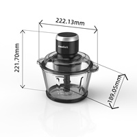 Hachoir électrique 2L avec bocal en verre hachoir à viande