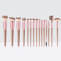 Pinceaux de maquillage de luxe 7 10 15 pièces de marque personnalisée Set de pinceaux de maquillage à double extrémité