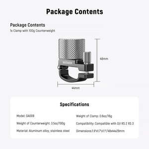 Kit de pince de contrepoids <span class=keywords><strong>NEEWER</strong></span> SIDE ARM 100G pour stabilisateur DJI RS <span class=keywords><strong>2</strong></span> / RS 3 - Product Image 6